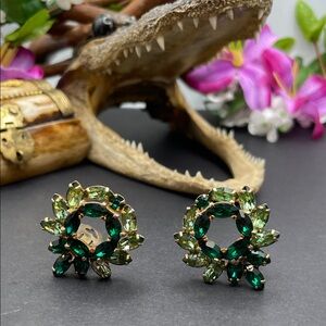 Kramer rhinestone earrings vintage